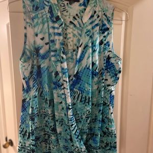 Alfani faux wrap sleeveless top